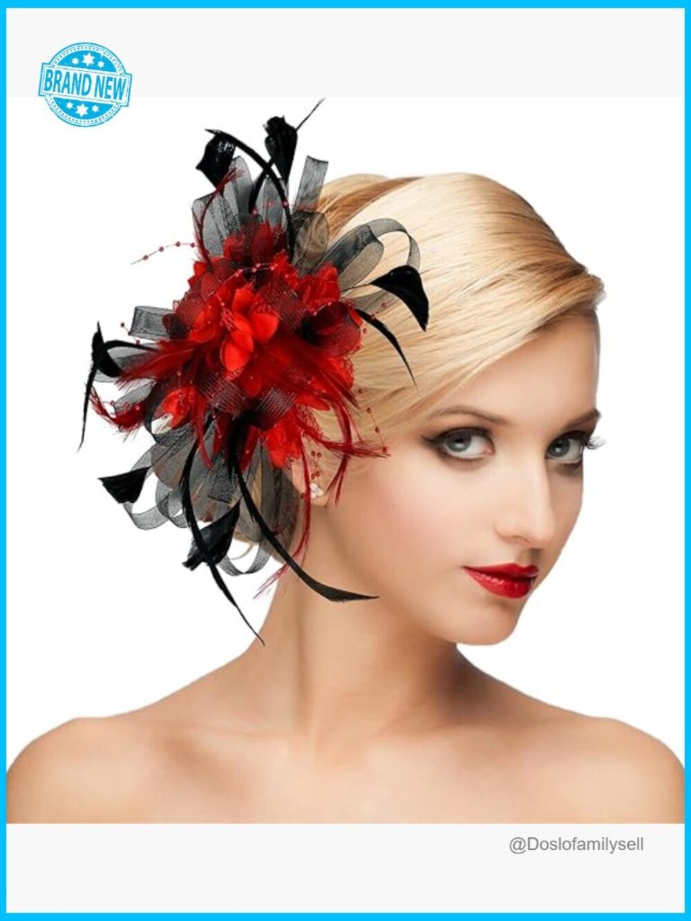 Vintage Fascinator Hat Headpiece Hair Clip Band for Derby Wedding Cocktail Party